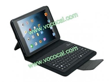 PU Leather Wireless Bluetooth Keyboard Case Cover for iPad Mini