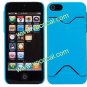 Hard Plastic Credit Card Holder Slot Case Cover Skin for iPhone 5 Blue