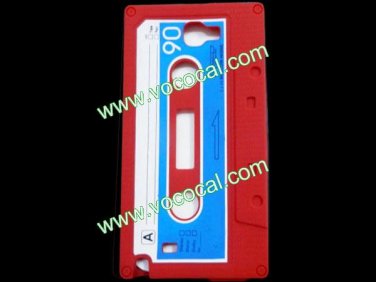 Classic Cassette Tape Silicone Case Cover for Samsung Galaxy Note 2 N7100 Red