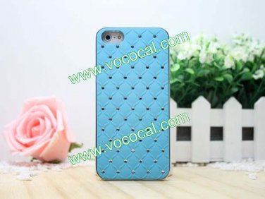 Fashion Fancy Shining Star Protective Hard Case Cover for iPhone 5 Light Blue