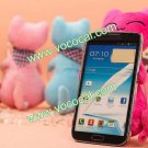 3D Cute Cartoon Fluffy Tail Cat Stand Case Cover for Samsung Galaxy Note 2 N7100