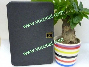 PU Leather Business Book Protective Stand Case Cover Skin for iPad Mini Black