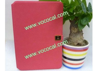 PU Leather Business Book Protective Stand Case Cover Skin for iPad Mini Rose