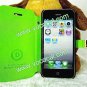 Metal D Buckle PU Leather Flip Case Cover Skin for iPhone 5 Green