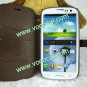Metal D Buckle PU Leather Flip Case Cover Skin for Samsung Galaxy S3 i9300 Brown