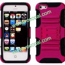 2 Layer Combo Silicone + PC Protective Stand Case Cover Skin for iPhone 5