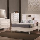 Holland Bookcase Bed 4 Piece Bedroom Set in White Finish by Coaster - 202290