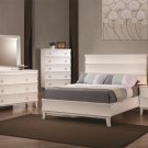 Holland Panel Bed 4 Piece Bedroom Set in White Finish by Coaster - 202291