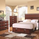 Montgomery 4 Piece Bedroom Set in Warm Brown Cherry Finish by Coaster - 202421