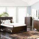 Lorretta Storage Bed 4 Piece Bedroom Set in Deep Brown Finish by Coaster - 201511