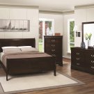 Louis Philippe 4 Piece Bedroom Set in Cappuccino Finish by Coaster - 202411