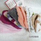 Girls 5/6 7/8 soft and stretchy cozy strappy slipper socks multi-colored striped