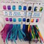 2 pair of Momentum colored shoe laces 46" blue, fuschia, RAINBOW