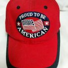 Proud to be American USA red white blue hat by Bio Domes