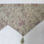 2 Veratex lined olive green beige burgundy floral tassel valances 36 x 22 USA