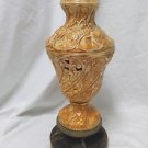 Antique Capodimonte lamp FOR REPAIR tan gold accent brass dolphin feet