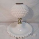 Vintage milk glass hobnail beaded spacer with jewelry bottom FOR PARTS NO CORD