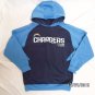 Boys NFL Onfield Reebok Chargers 100% polyester pull over blue hoodie medium