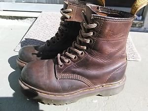Dr Martens Brown leather Womens US Size 4.5 Air Wair 8 eyelet combat army boots