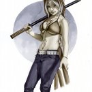 SHURA KIRIGAKURE BW#759 - ANIME - ORIGINAL PINUP GIRL ART by ALEX MIRANDA