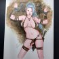 JUNGLE ELF GIRL CAPTURED NW#526 SEXY PIN UP GIRL ORIGINAL ART by ALEX MIRANDA