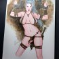JUNGLE ELF GIRL CAPTURED NW#526 SEXY PIN UP GIRL ORIGINAL ART by ALEX MIRANDA