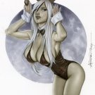 HOT BUNNY BLONDE GIRL LW#186 ORIGINAL ARTWORK  BY ALEX MIRANDA