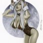 HOT BUNNY BLONDE GIRL LW#186 ORIGINAL ARTWORK  + 2 PRINTS -  ART BY ALEX MIRANDA