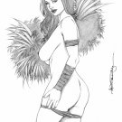 SAVAGE ROGUE DR#122   Fantasy Pinup Girl Print by Alex Miranda