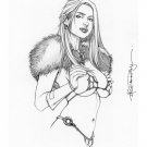 RED SONJA DR#158   Fantasy Pinup Girl Print by Alex Miranda