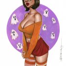 VELMA SCOOBY DOO LW#210   Fantasy Pinup Girl Print by Alex Miranda