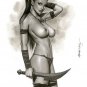 ROGUE SAVAGELAND LW#213   Fantasy Pinup Girl Print by Alex Miranda