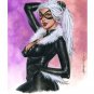 BLACK CAT  LW#223   Fantasy Pinup Girl Print by Alex Miranda