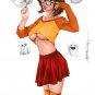 VELMA SCOOBY DOO LW#225   Fantasy Pinup Girl Print by Alex Miranda