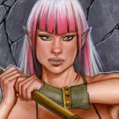 WARRIOR ELF GIRL  RM#011 ORIGINAL ARTWORK BY ALEX MIRANDA