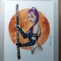 8 x 10" PSYLOCKE SAVAGELAND  LW#221 Color Study  ORIGINAL ARTWORK BY ALEX MIRANDA