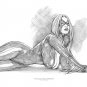 BLACK CAT DR#183 Fantasy Pinup Girl Print by Alex Miranda