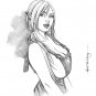 ELINEIA ELF GIRL DR#187 Fantasy Pinup Girl Print by Alex Miranda