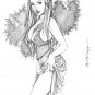 ANITELIA ELF GIRL DR#189 Fantasy Pinup Girl Print by Alex Miranda