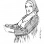 AGNES MEDIEVAL PEASANT GIRL DR#191 Fantasy Pinup Girl Print by Alex Miranda