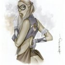 HARLEY QUINN  LW#234   Fantasy Pinup Girl Print by Alex Miranda