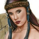 Titania - Warrior Woman DW#466 -  Fantasy Medieval ORIGINAL PINUP GIRL ART