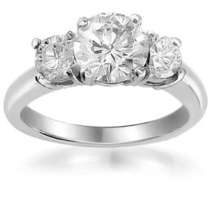 2 Carat Briolite Past Present Future Ring