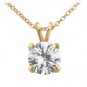 Briolite Solitaire Pendant in 14k Gold