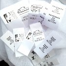 25 Custom White Satin Labels. Personalized labels. Garment Care Labels. Tags.