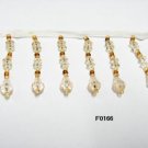 38'' DELICATE GLASS & ACRYLIC  LOVELY BEADED FRINGE 166