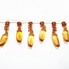 FANCY 38'' SHORT GLASS & ACRYLIC BEADED FRINGE F168