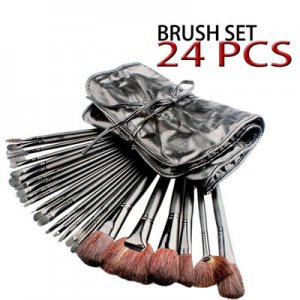 24pc makeup brush set