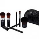 6pc kabuki travel makeup brush set