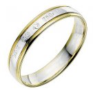 18ct two colour gold Jubilee wedding ring
